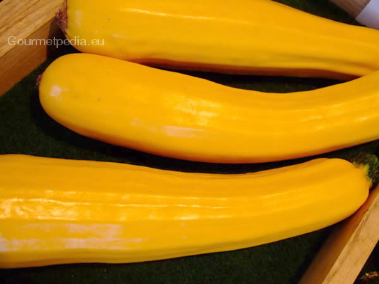 Yellow courgettes