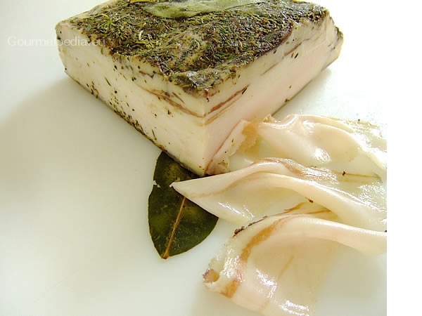 Lardo with herbs