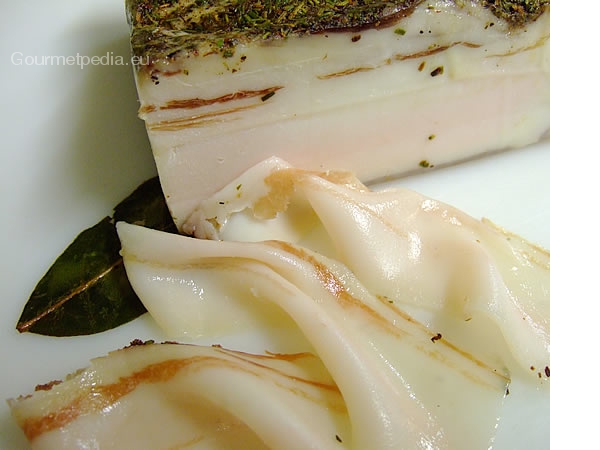 Lardo with herbs