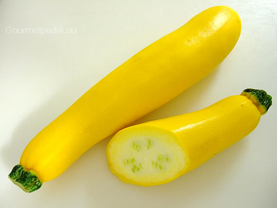 Yellow courgettes